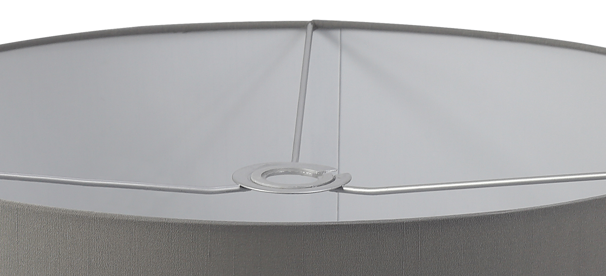 Baymont 50cm Semi Flush 3 Light Polished Chrome, Grey, Frosted Diffuser DK0334  Deco Baymont CH GR